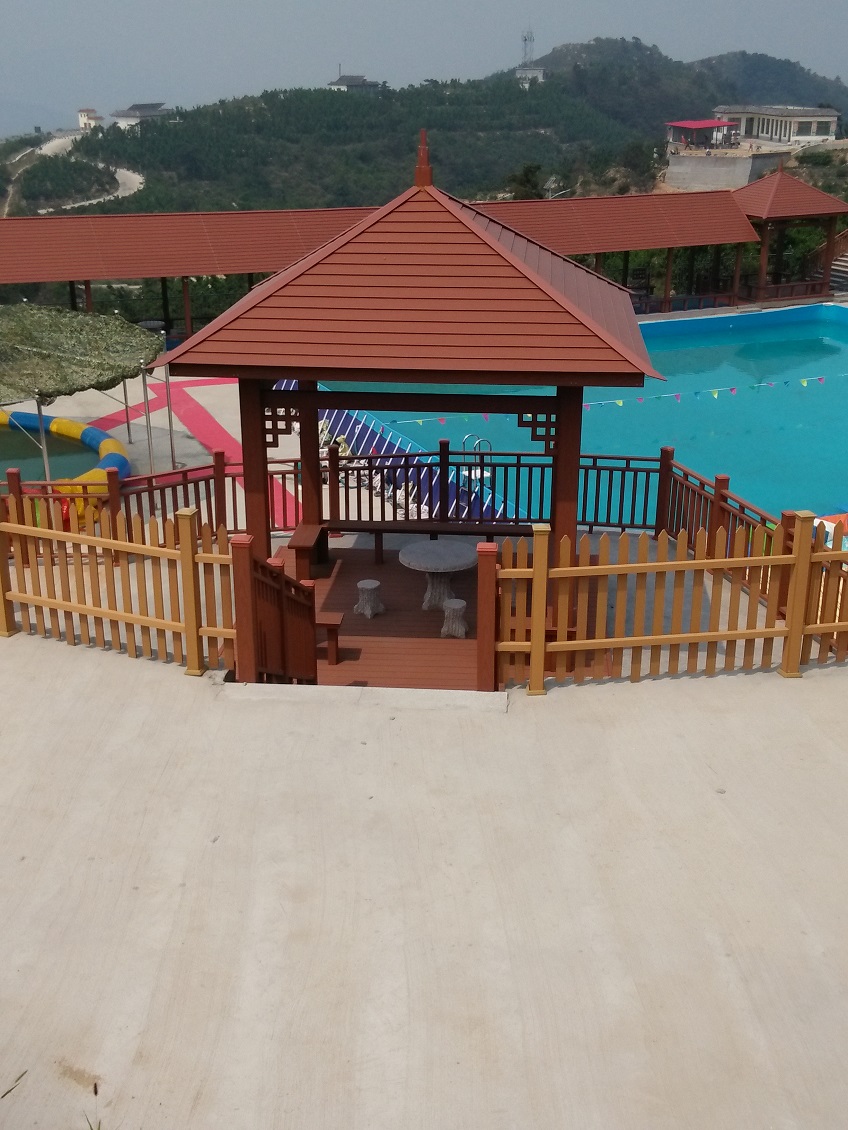 Special Shaped Wood Plastic Composite WPC 4 Angles Pergola/Pavilion