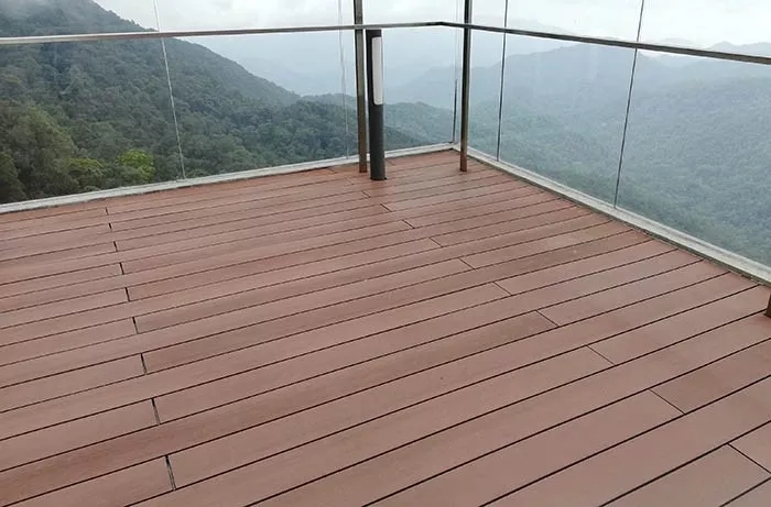 Decorative WPC deep embossed solid Decking