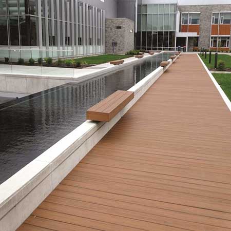  composite deck with natural wood feel