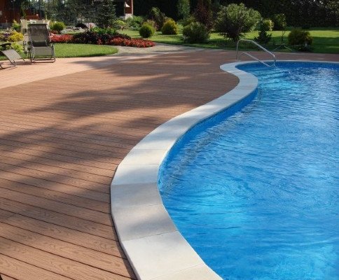 wpc solid grooved composite flooring deck for both interior and exterior